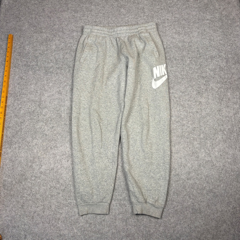 Nike Sportswear Joggers Gray Fleece Sweatpants Large Logo XL Mens
